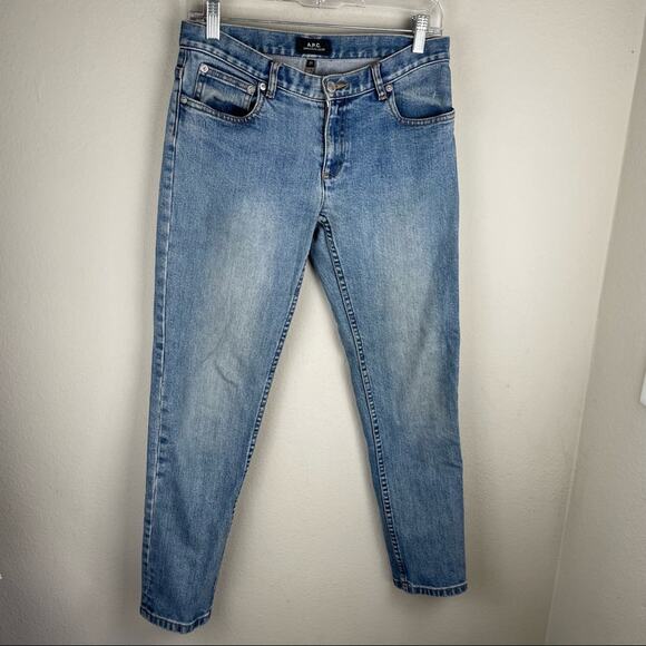 A.P.C. Blue Skinny Jeans Women’s Size 27 Light Wash Mid Rise Classic Fit Denim - Picture 3 of 7